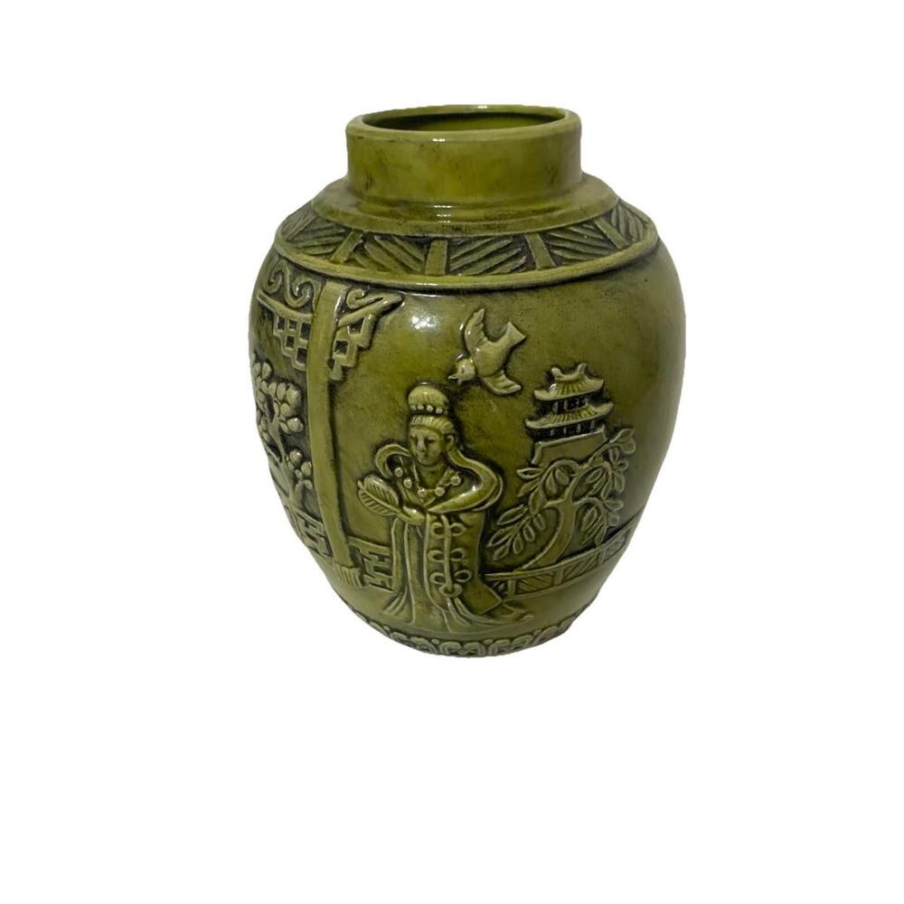 Vintage Tilso‎ Japan Green Vase